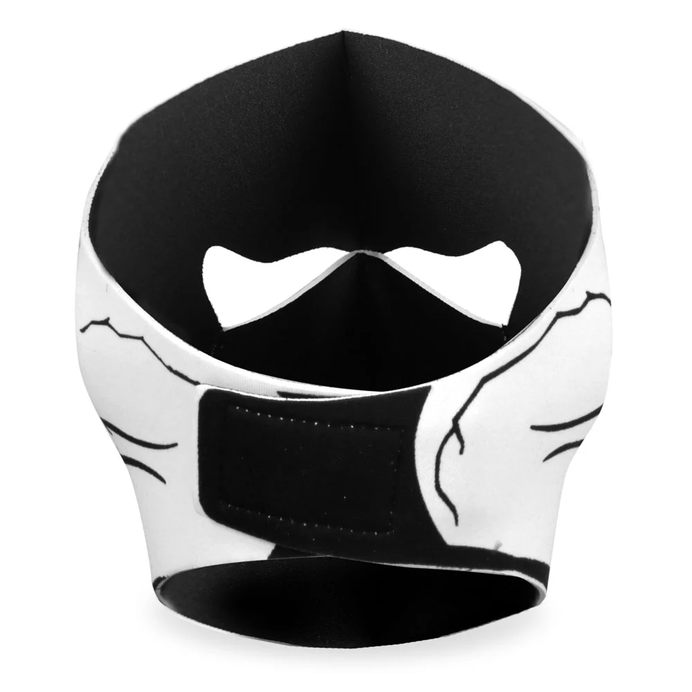 Hot Leathers FMA1012 Black and White Skull Neoprene Face Mask - Image 5