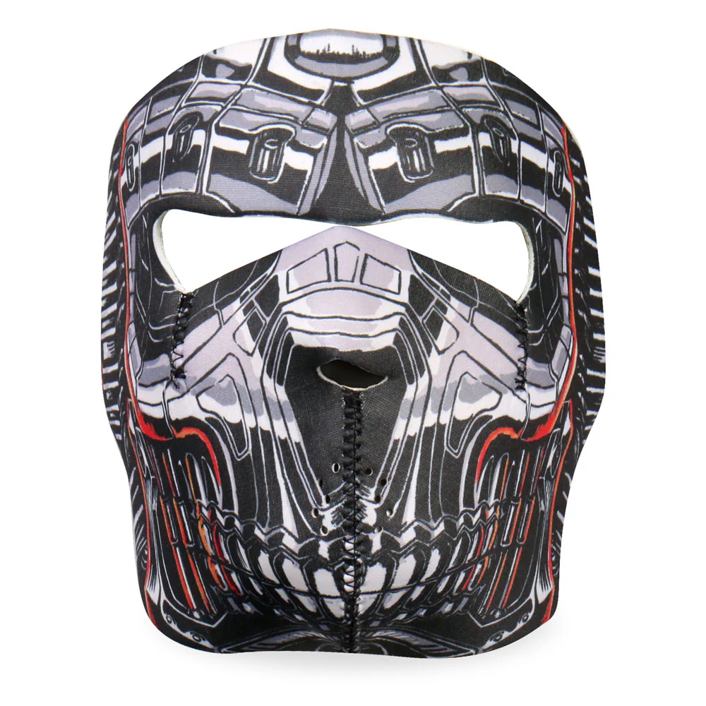 Hot Leathers FMA1022 Robo Skull Neoprene Face Mask - Image 2