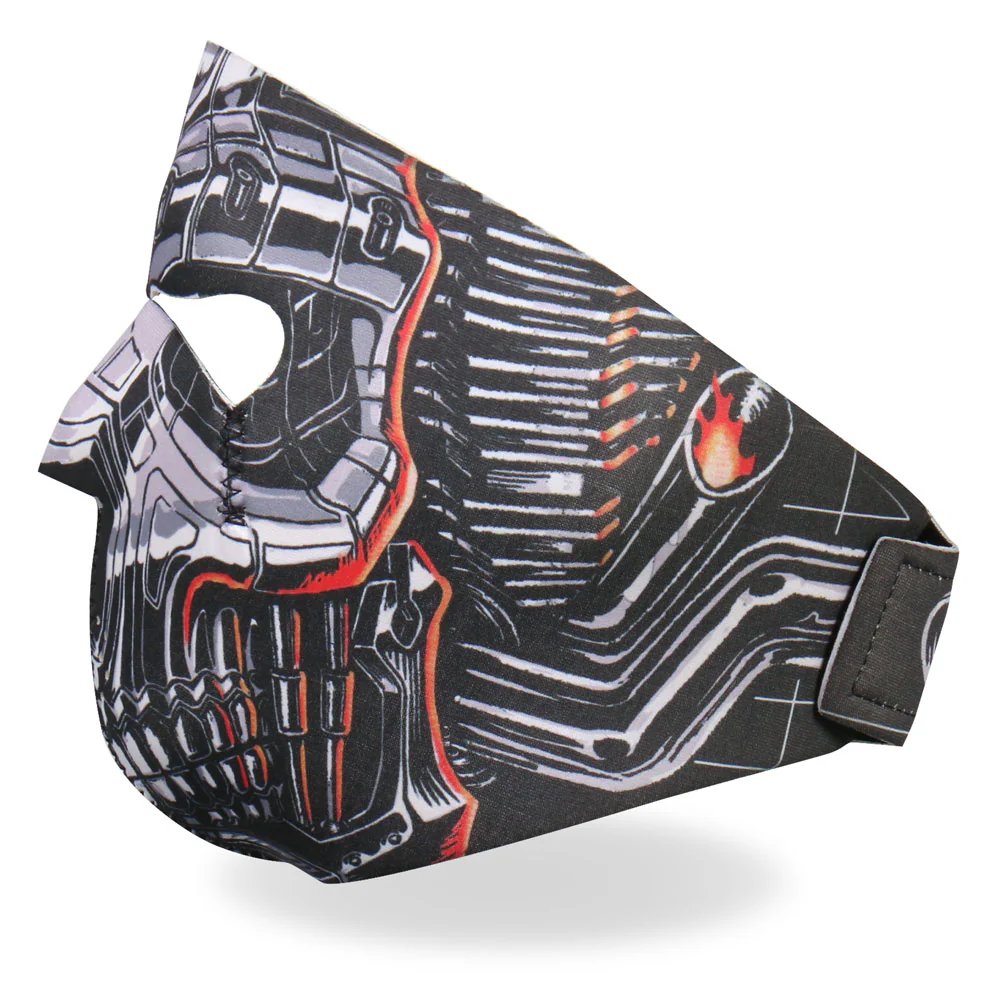 Hot Leathers FMA1022 Robo Skull Neoprene Face Mask - Image 3