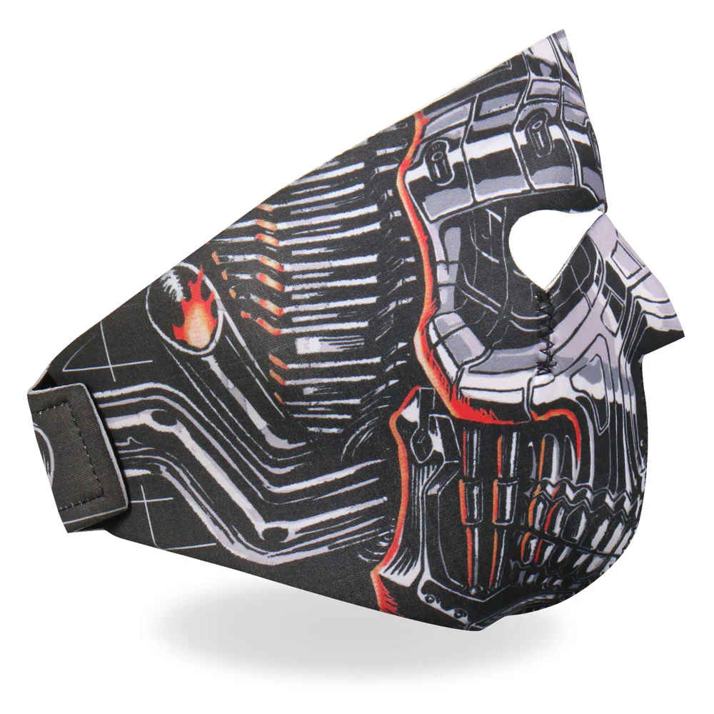Hot Leathers FMA1022 Robo Skull Neoprene Face Mask - Image 5