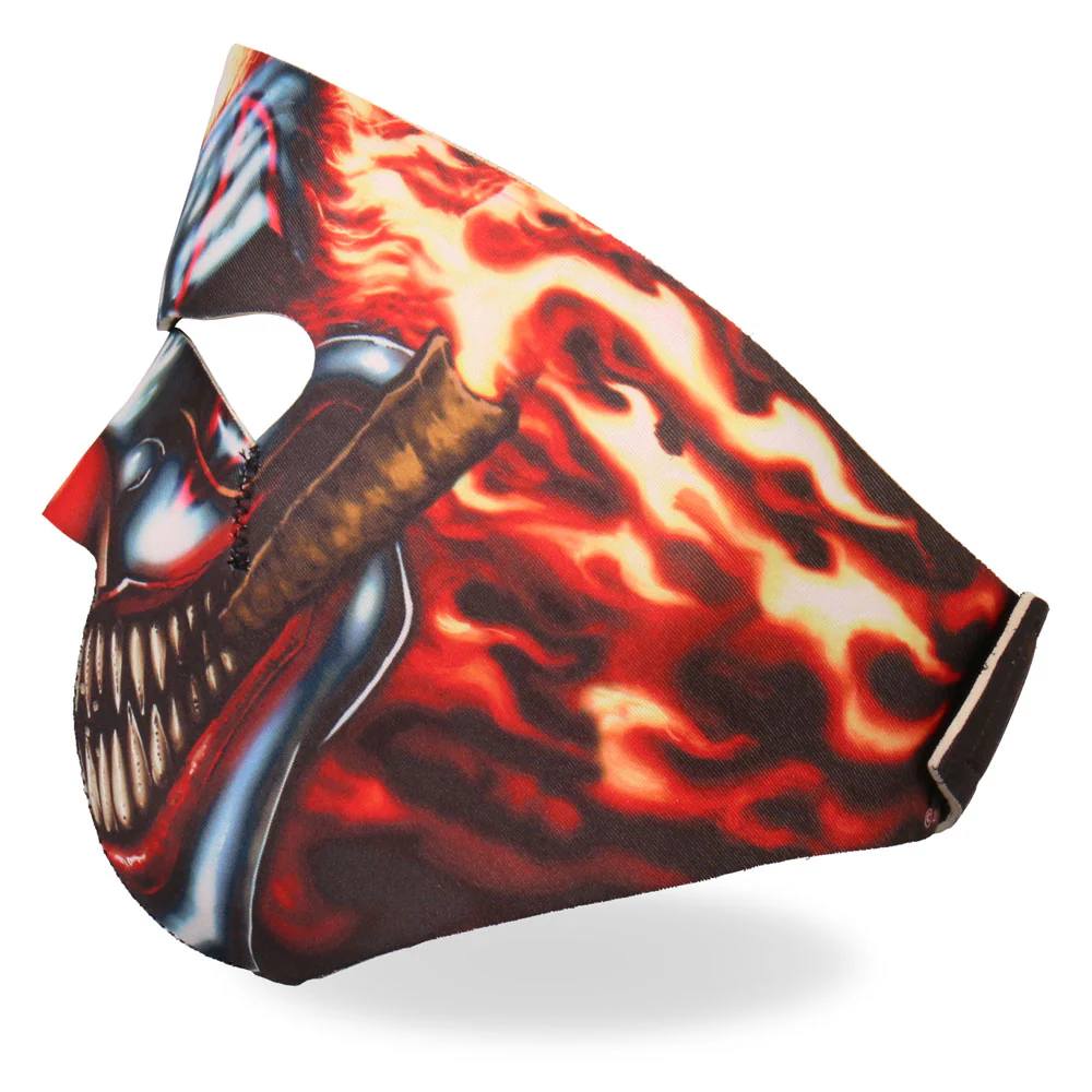 Hot Leathers FMA1023 Smoking Clown Neoprene Face Mask - Image 4