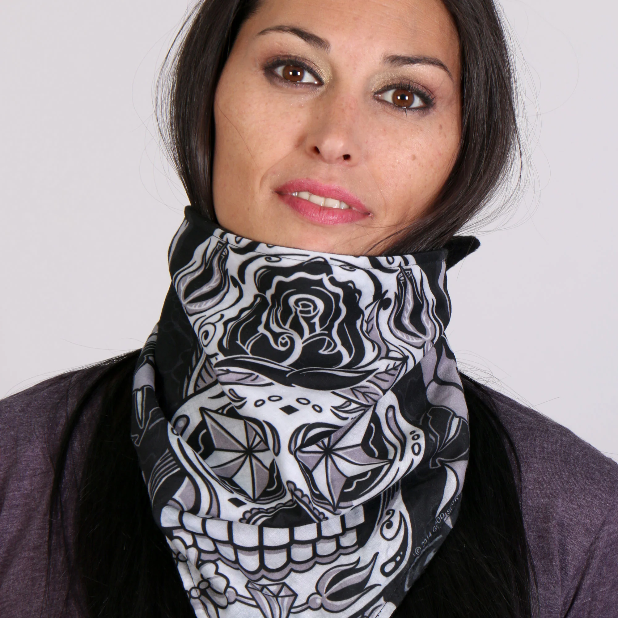 Hot Leathers FWC1002 Sugar Skull Face Wrap Neck Warmer - Image 5