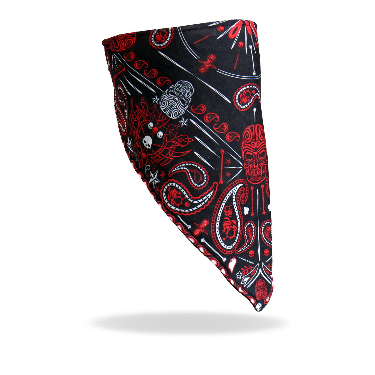 Hot Leathers FWC1004 Red Paisley Face Wrap Neck Warmer - Image 3