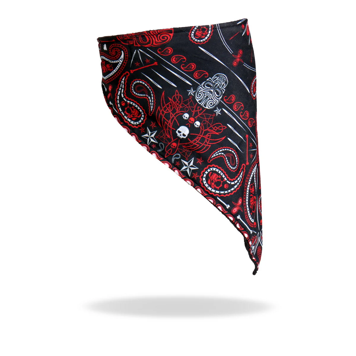 Hot Leathers FWC1004 Red Paisley Face Wrap Neck Warmer - Image 4