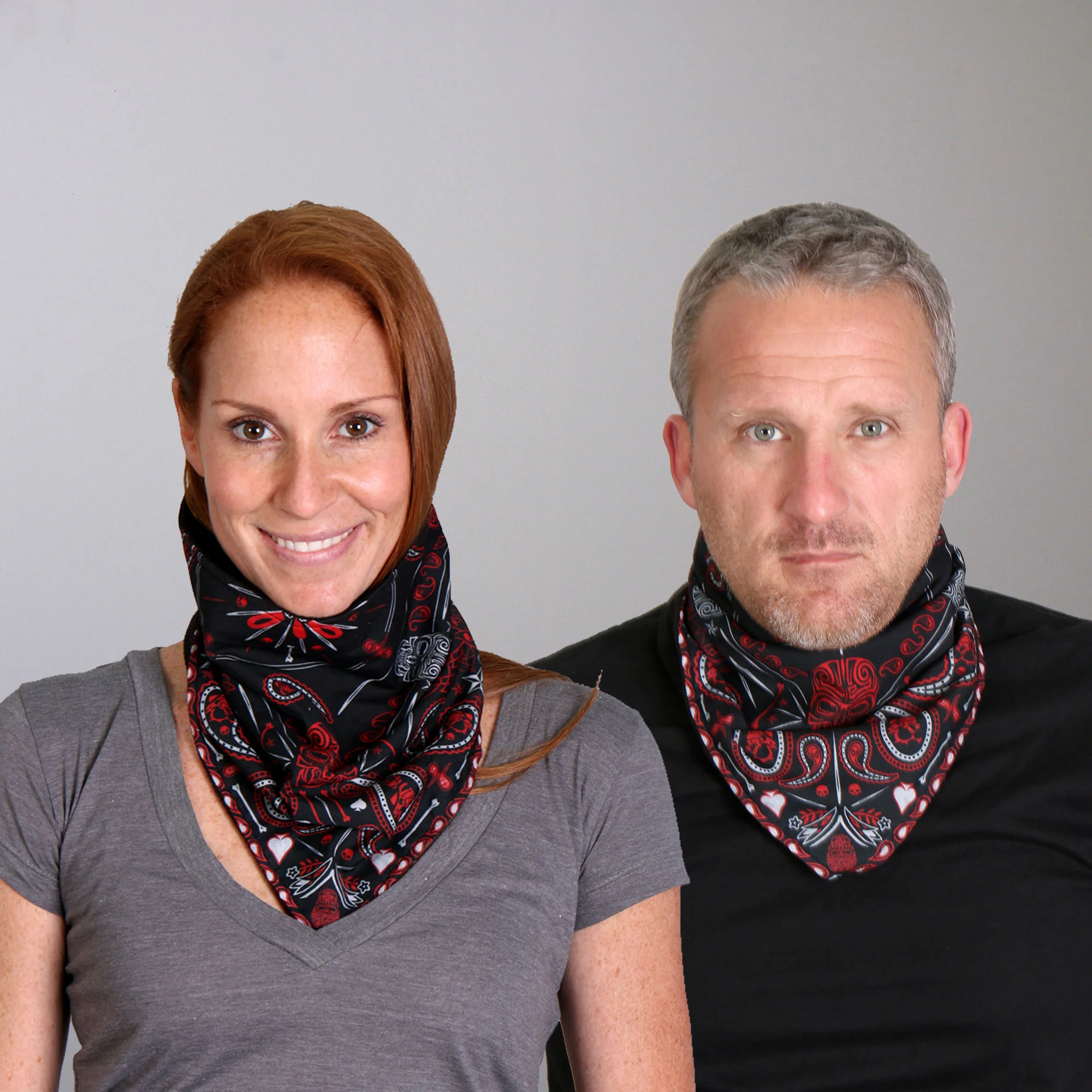 Hot Leathers FWC1004 Red Paisley Face Wrap Neck Warmer - Image 7