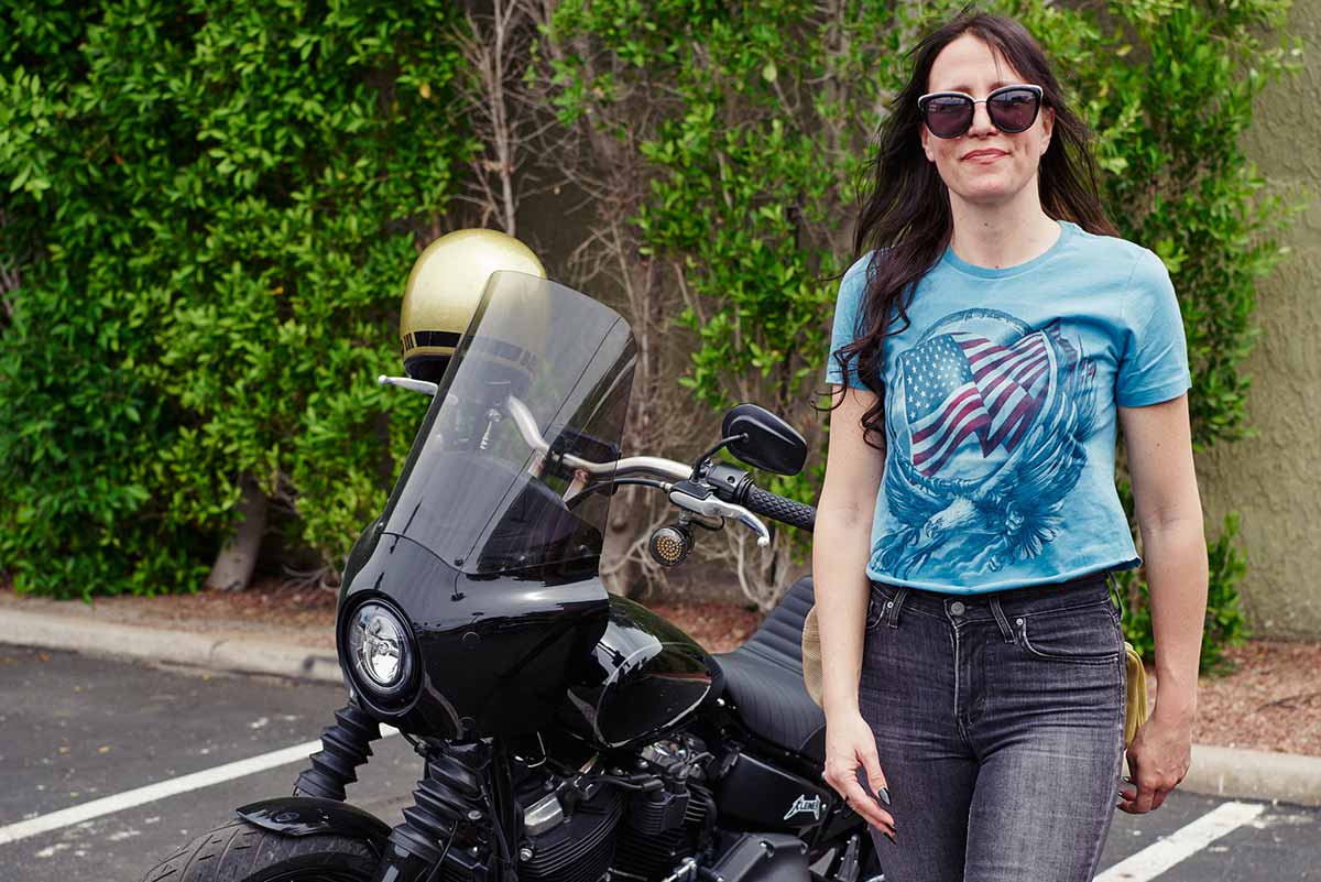 Hot Leathers GLC1542 Hoop Eagle Ladies T-Shirt - Image 5