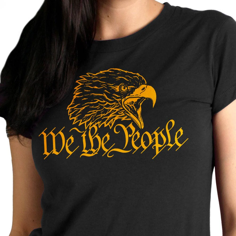 Hot Leathers GLR1556 Women's We the People Black Print T-Shirt - Image 2
