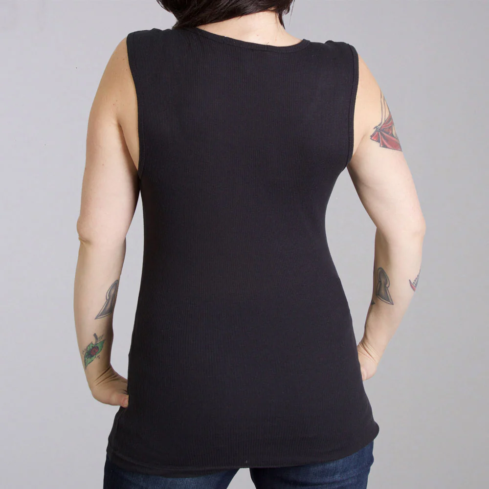 Hot Leathers GLR2408 'Sugar Couple' Full Cut Black Tank Top Shirt - Image 2