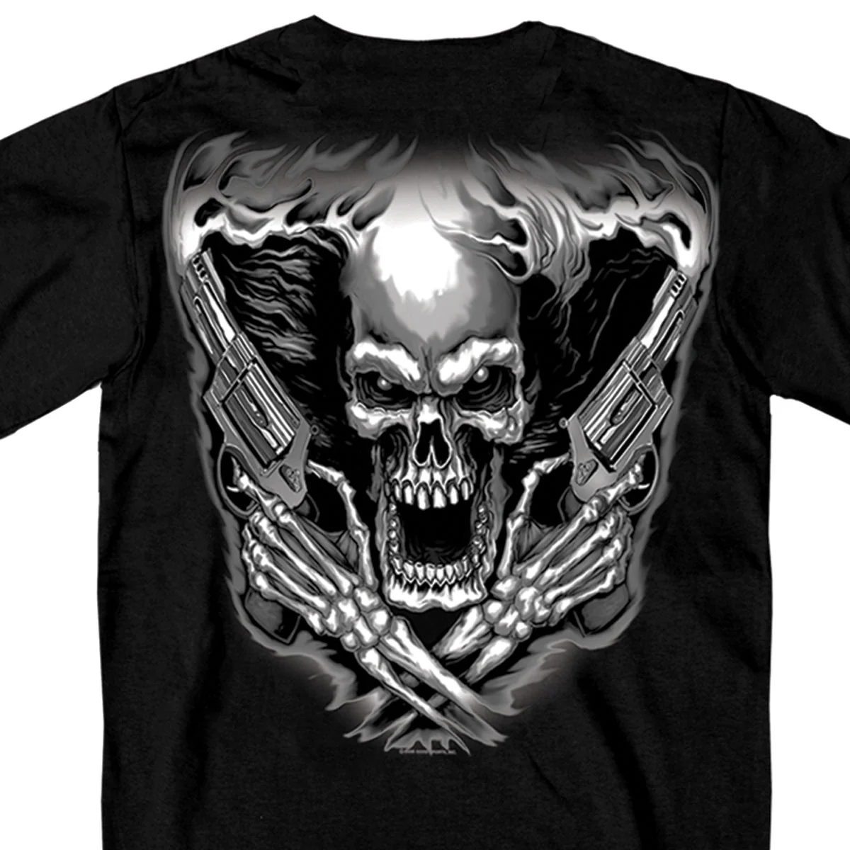 Hot Leathers GMD1076 Men's 'Assassin' Double Sided Black T-shirt - Image 2