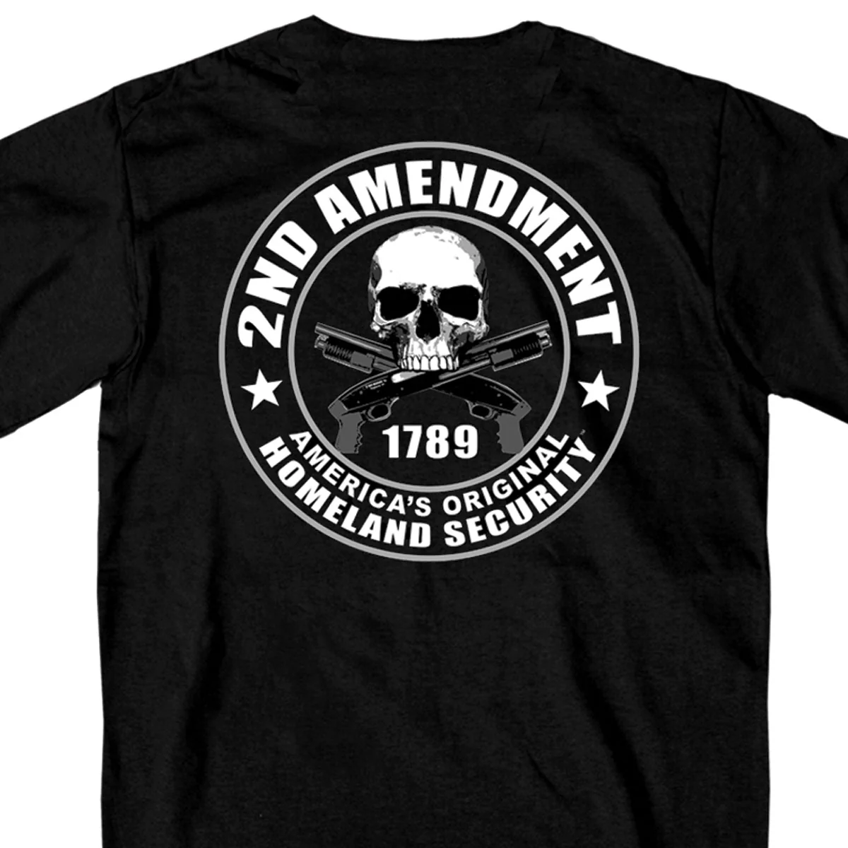 Hot Leathers GMD1158 Mens '2nd Amendment America's Original Homeland Security' Black T-Shirt - Image 4