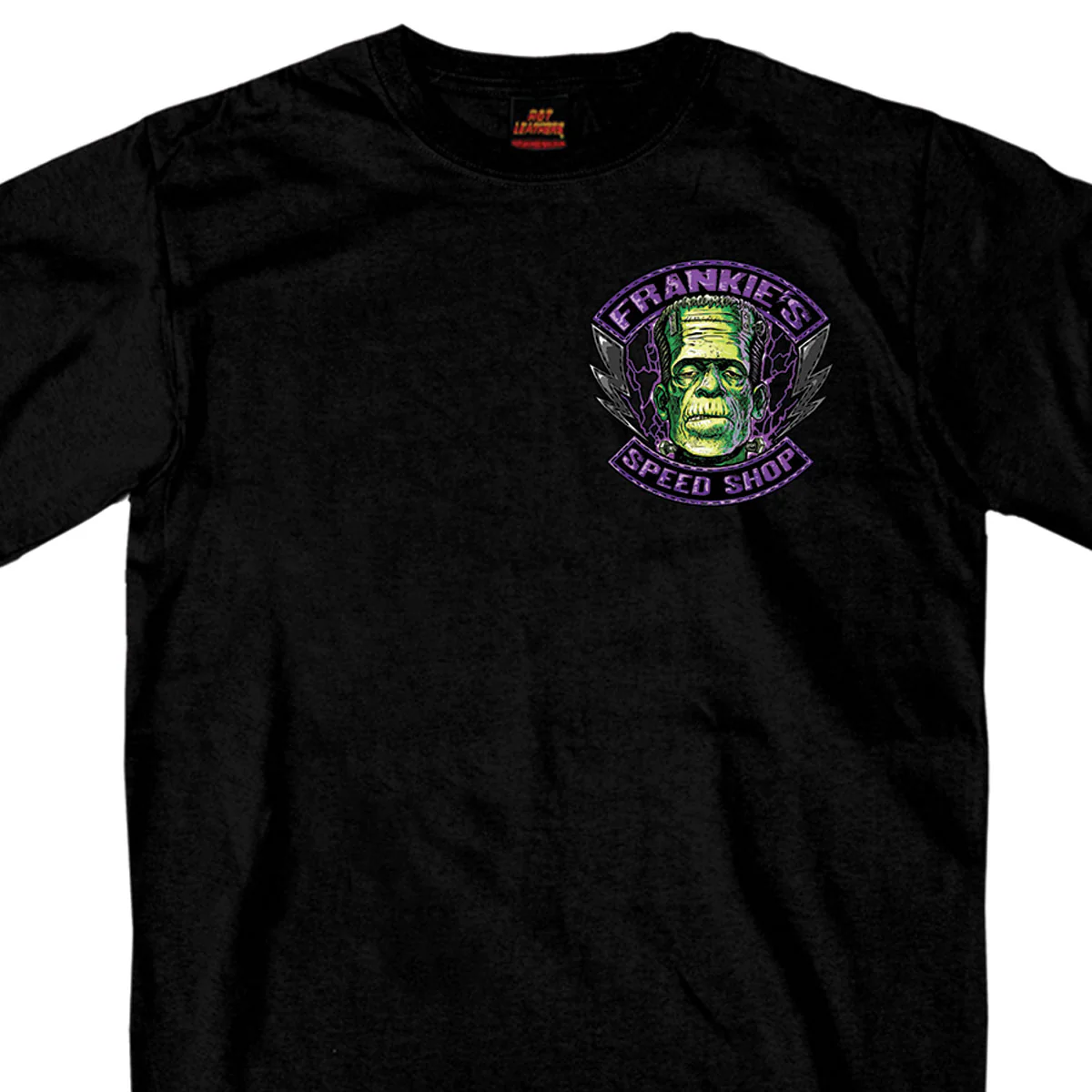 Hot Leathers GMD1328 'Frankie's Speed Shop' Mens Black T-Shirt - Image 4