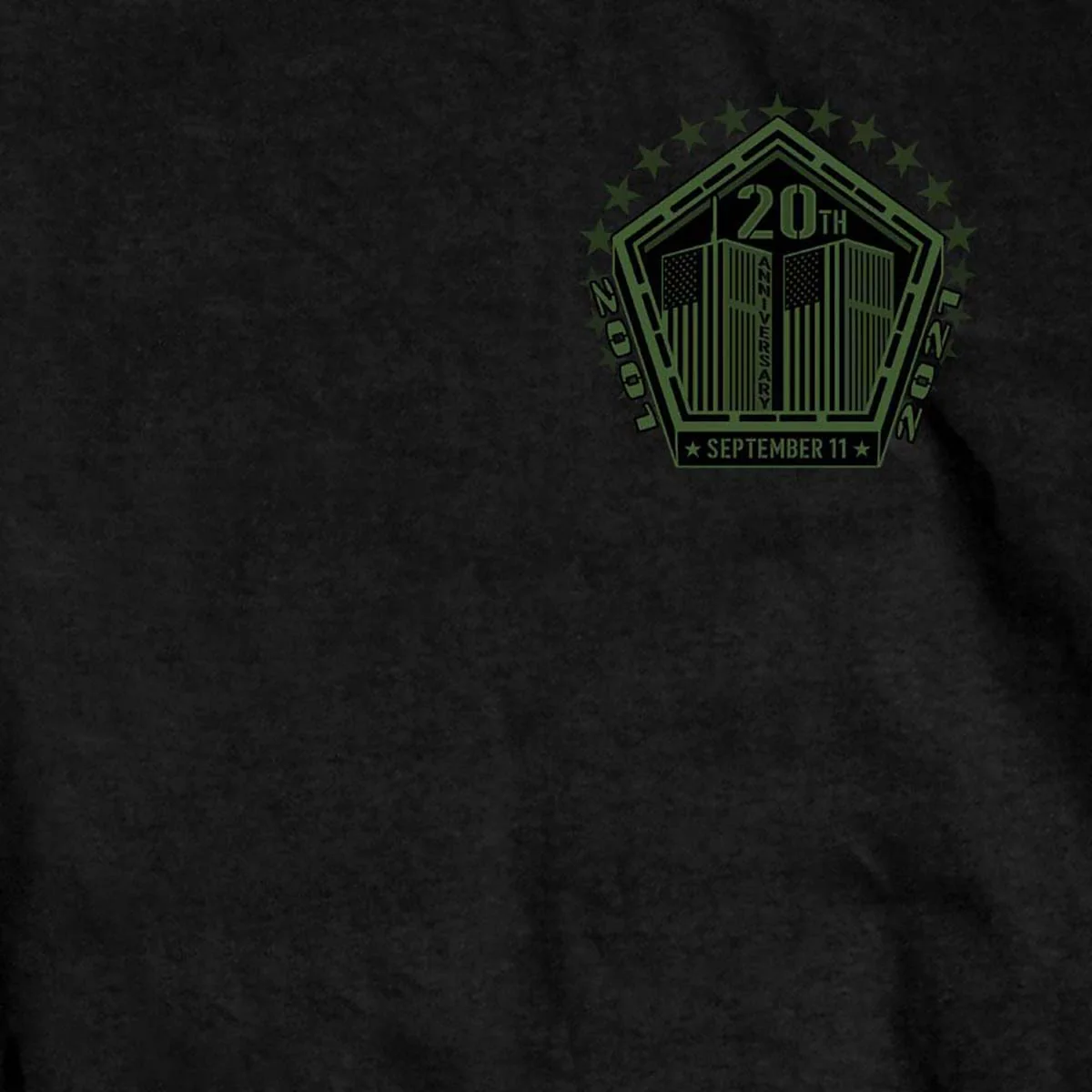 Hot Leathers GMD1495 Men's Black '9-11 We Still Remember' T-Shirt - Image 3