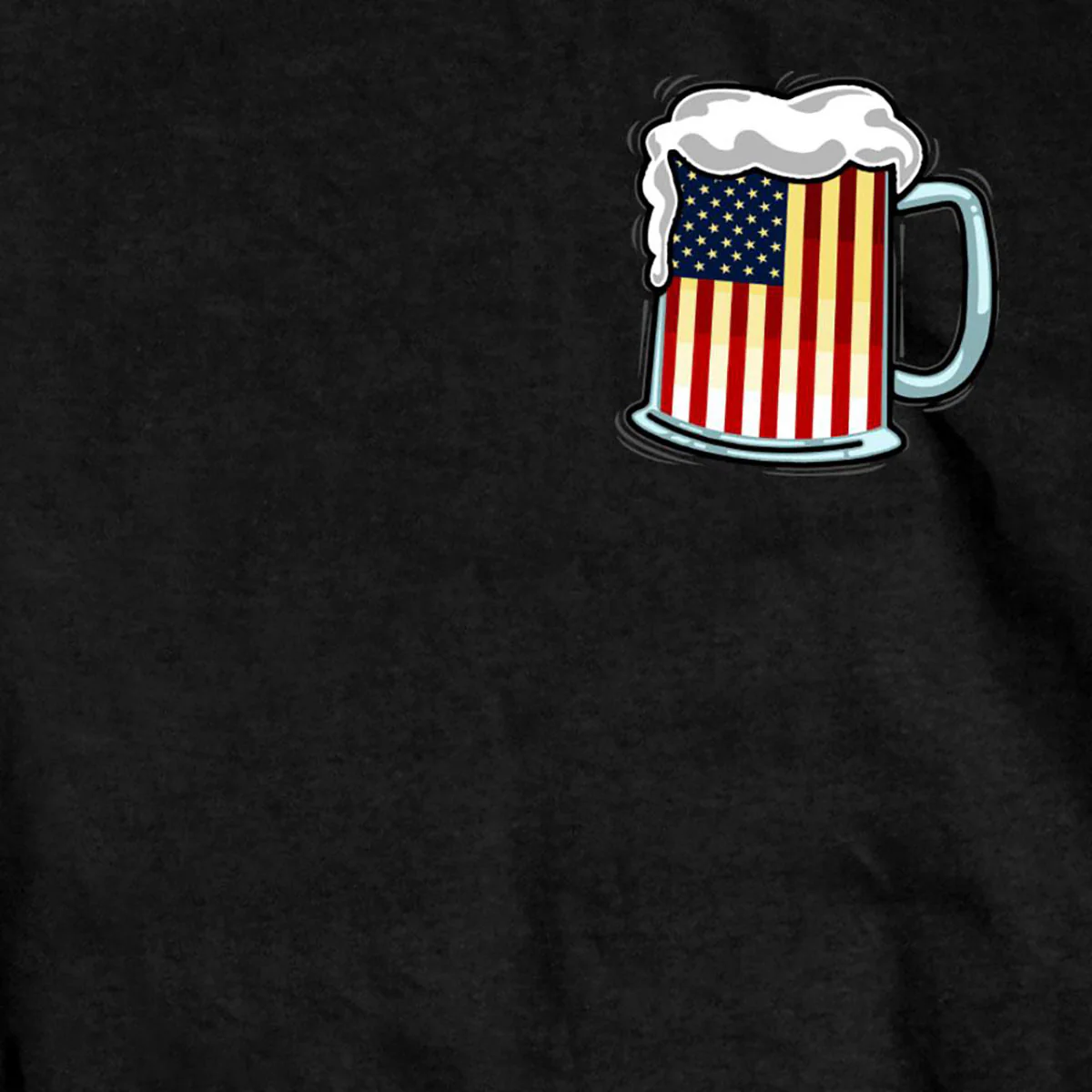 Hot Leathers GMD1496 Men's Beer Mug Flag T-Shirt - Image 3