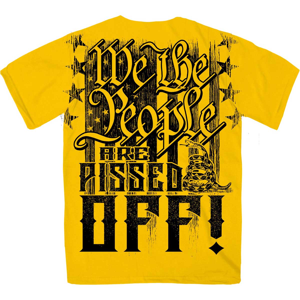 Hot Leathers GMD1507 Men's Yellow We The People Are Pissed Off T-Shirt - Image 2