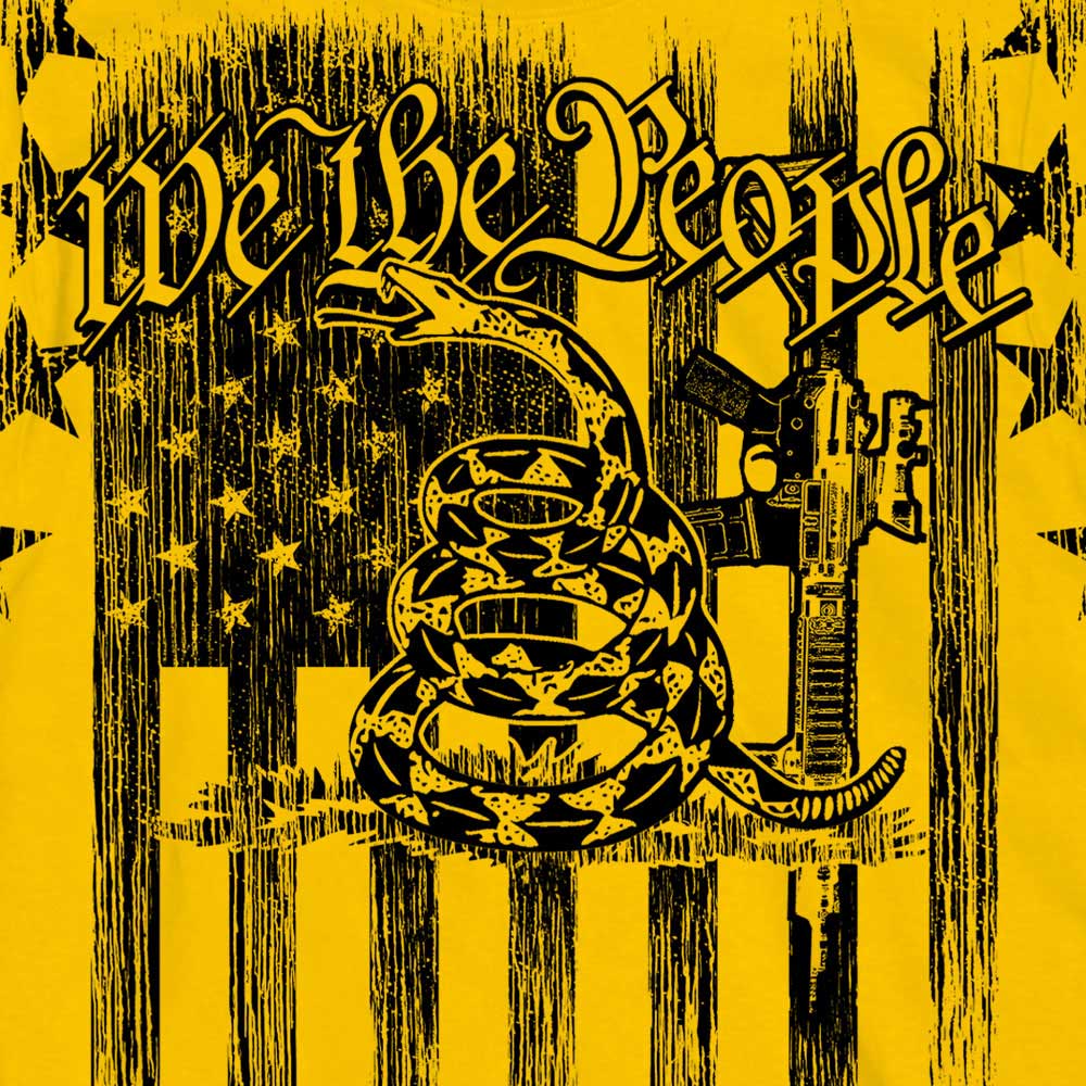 Hot Leathers GMD1507 Men's Yellow We The People Are Pissed Off T-Shirt - Image 3