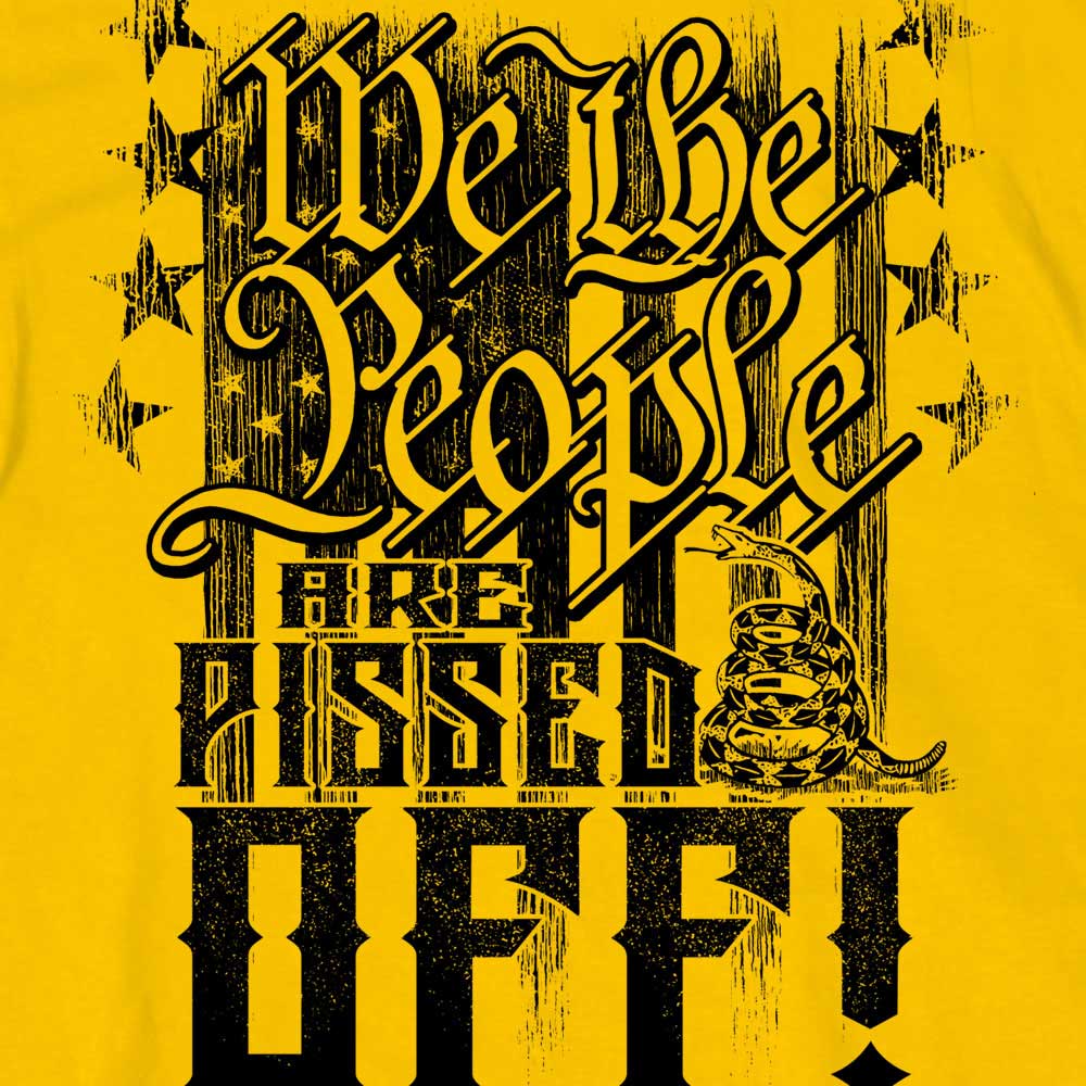 Hot Leathers GMD1507 Men's Yellow We The People Are Pissed Off T-Shirt - Image 4