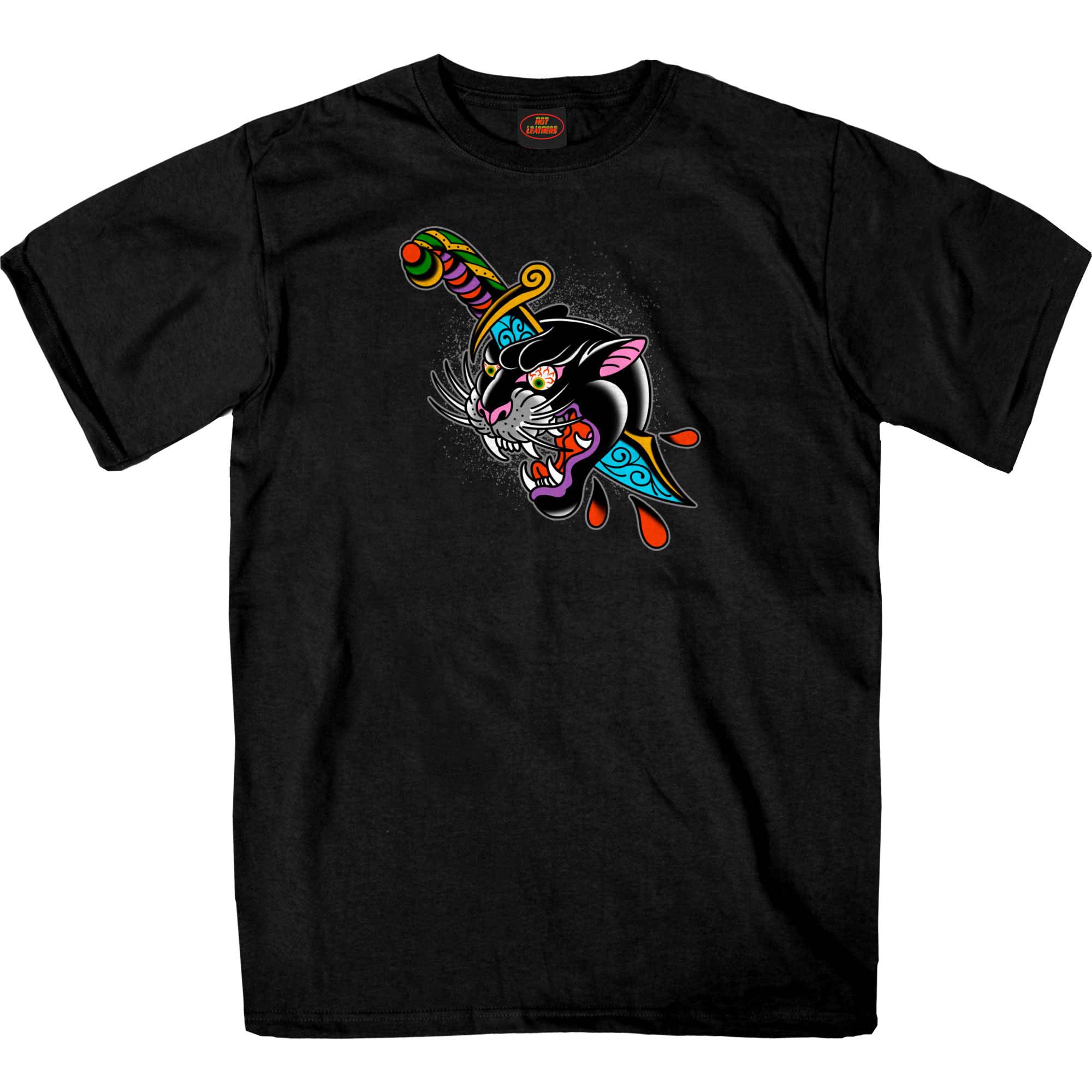 Hot Leathers GMD1516 Men's Black Panther Tattoo Short Sleeve T-Shirt - Image 3