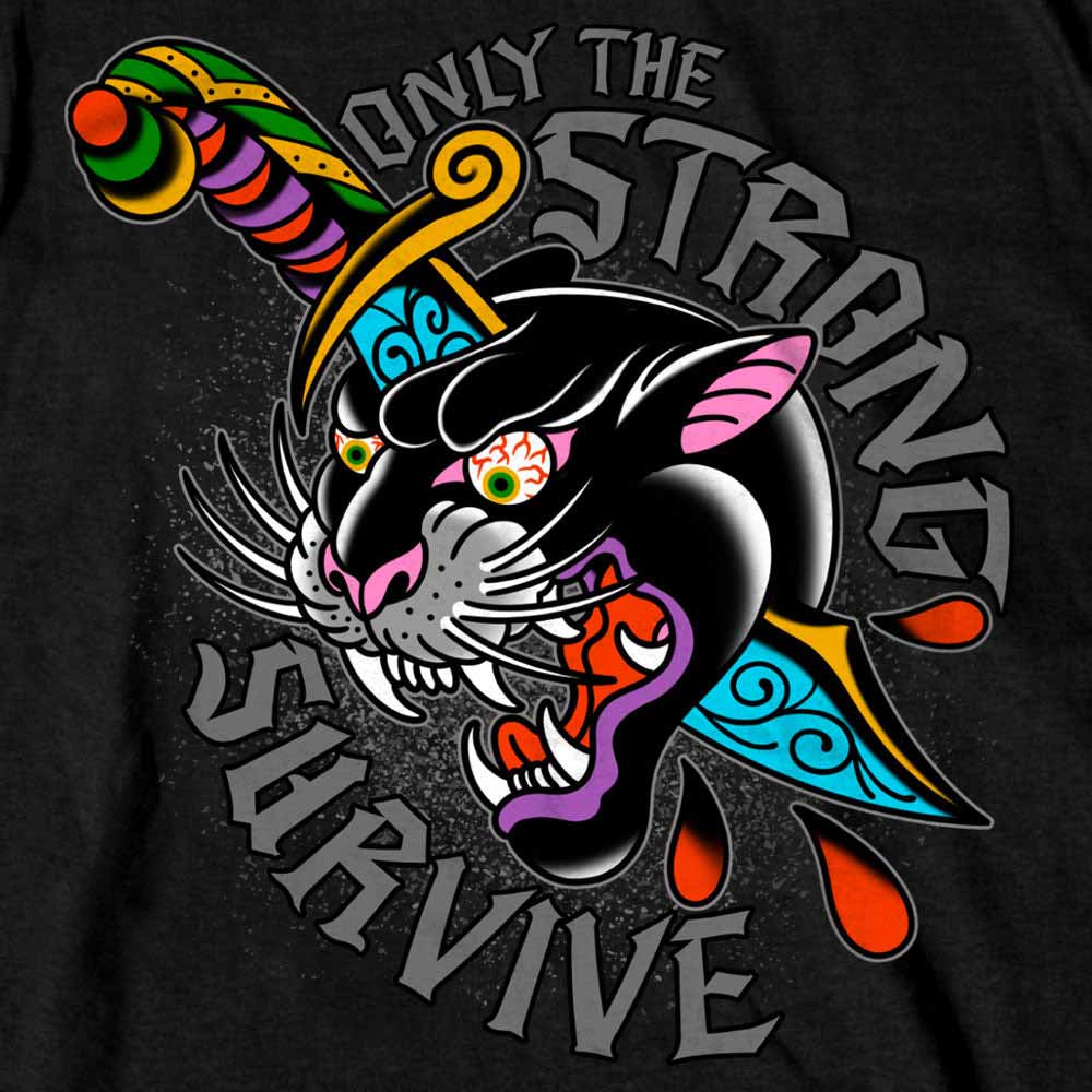 Hot Leathers GMD1516 Men's Black Panther Tattoo Short Sleeve T-Shirt - Image 4