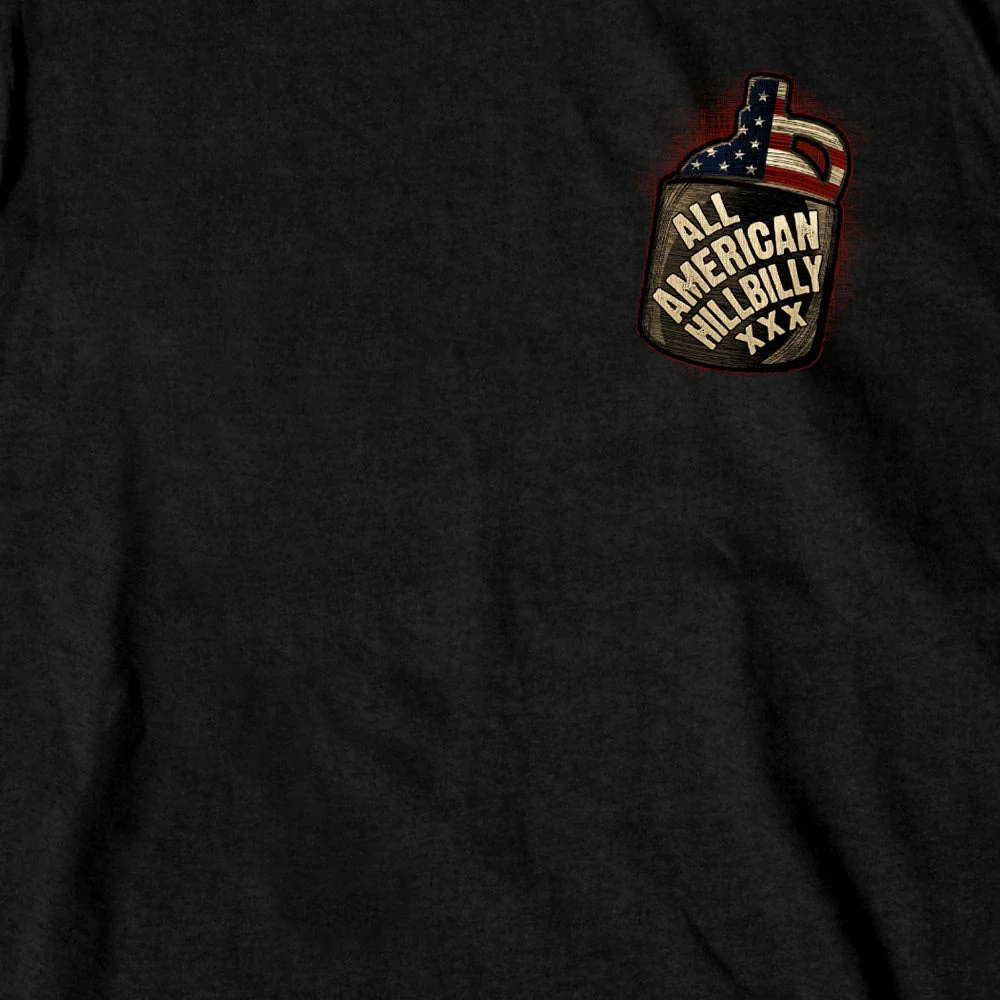 Hot Leathers GMD1517 Men's Black All American Hillbilly Double Sided T-Shirt - Image 2