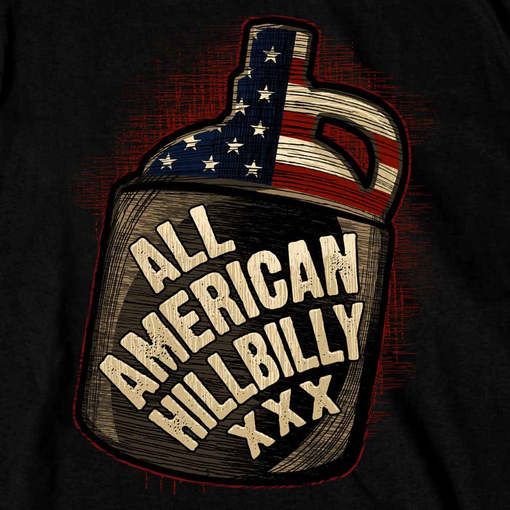Hot Leathers GMD1517 Men's Black All American Hillbilly Double Sided T-Shirt - Image 3
