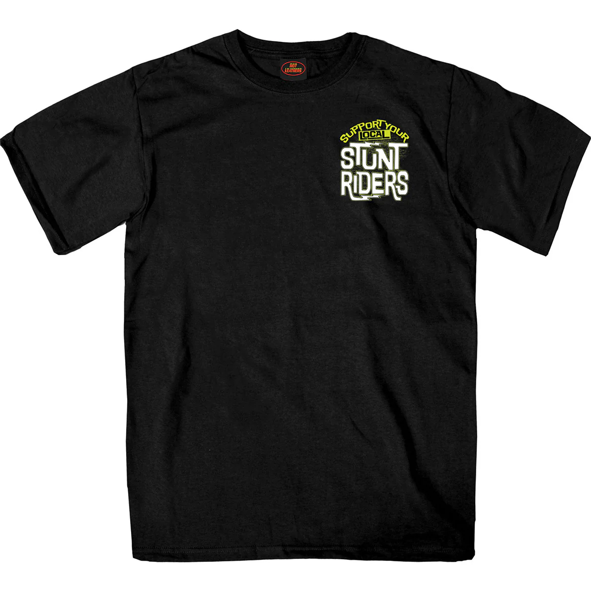 Hot Leathers GMD1521 Men's Black Support Your Local Stunt Riders T-Shirt - Image 2