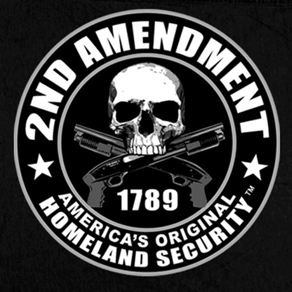 Hot Leathers GMD5200 Men's '2nd Amendment America's Original Homeland Security' Sleeveless Black Denim Shirt - Image 4