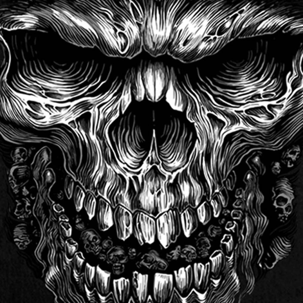 Hot Leathers GMD5237 Mens 'Shredder Skull' Black Sleeveless Denim Shirt - Image 3