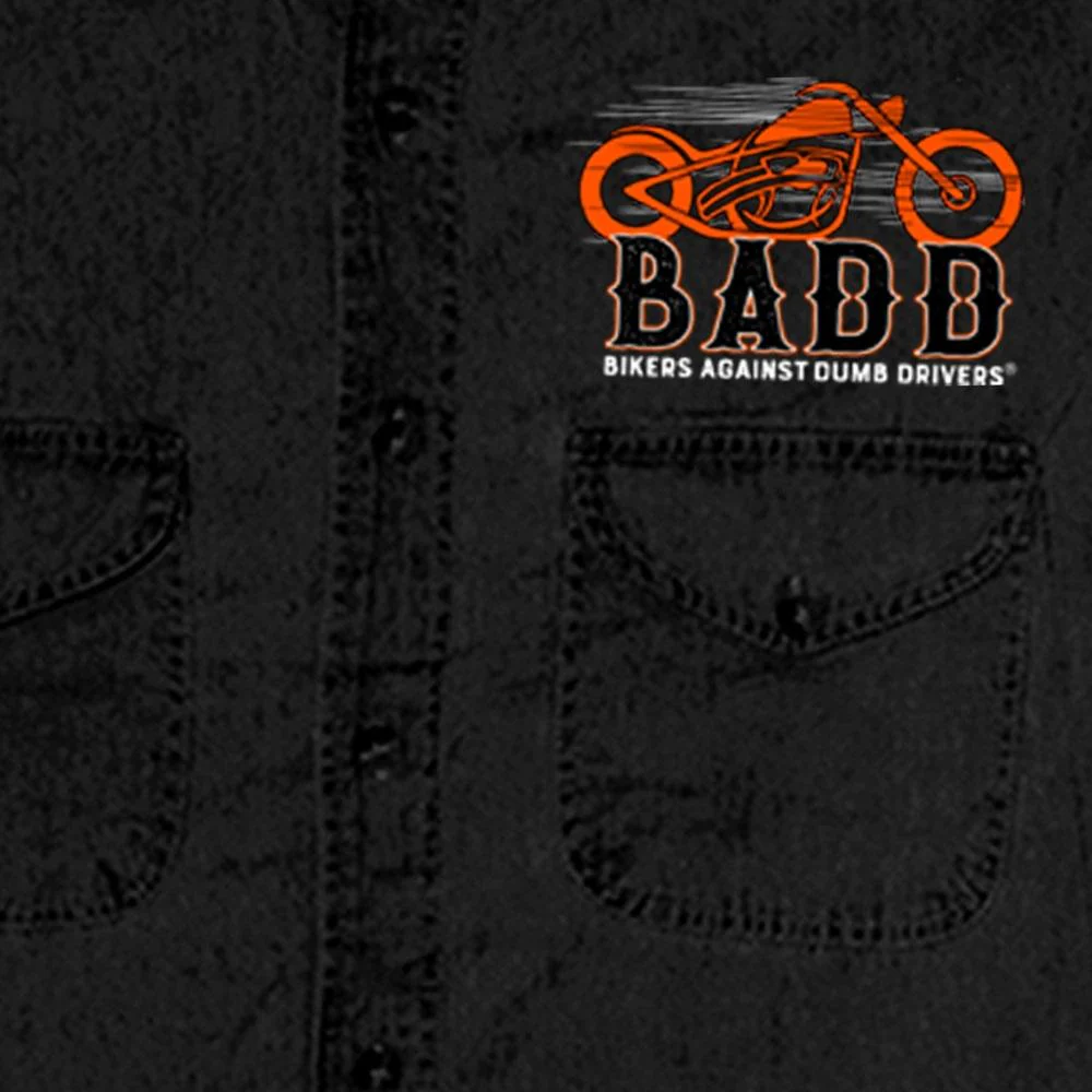 Hot Leathers GMD5453 Men's 'Bone Finger' Sleeveless Black Denim Shirt - Image 2