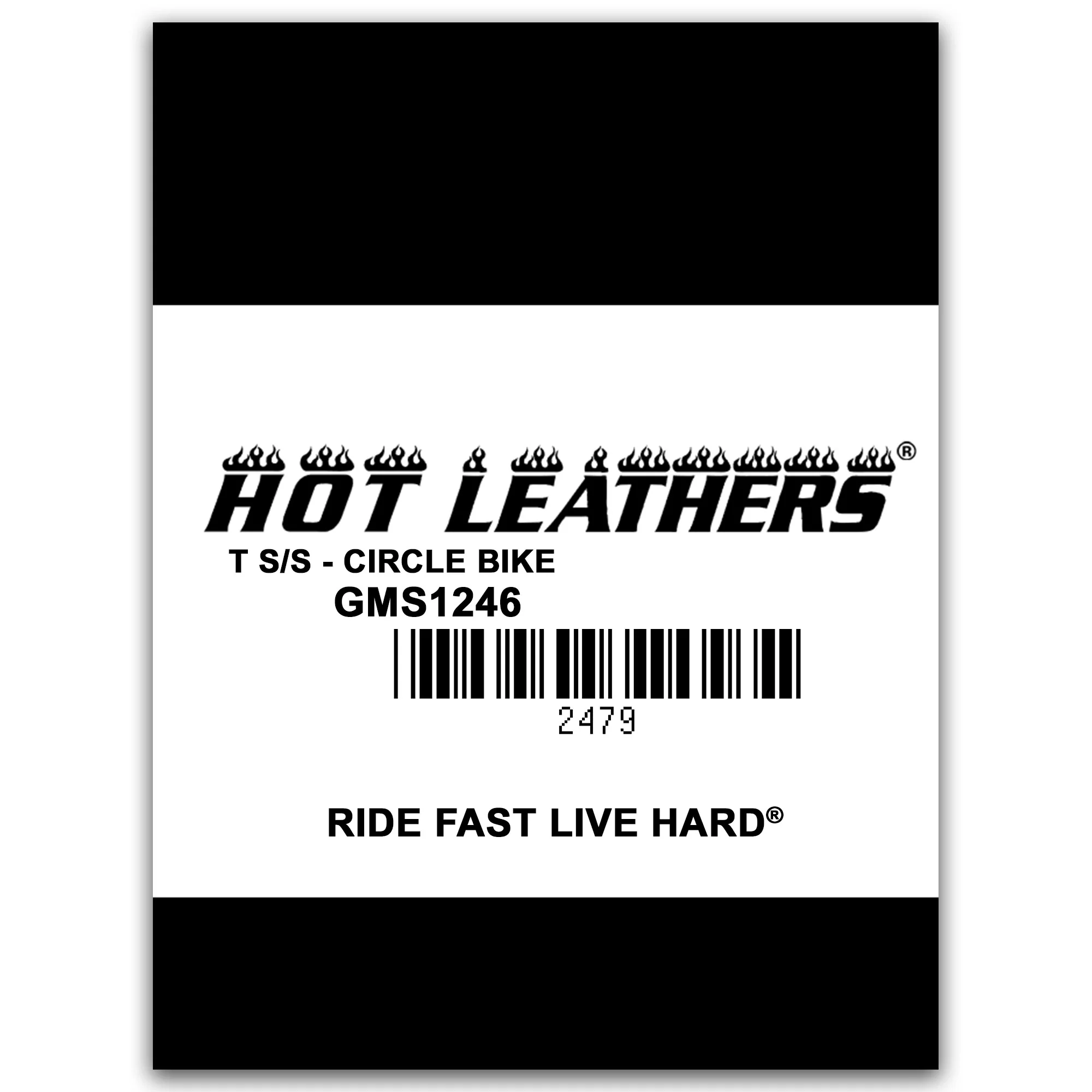 Hot Leathers GMS1246 Men's Black 'Circle Bike - Ride Fast-Live Hard' T-Shirt - Image 3