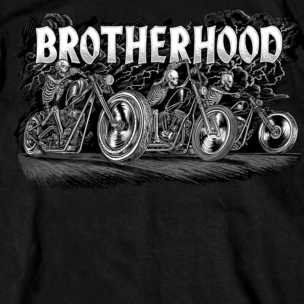 Hot Leathers GMS1408 Men’s ‘Ride As One‘ Short Sleeve Black T-Shirt - Image 2
