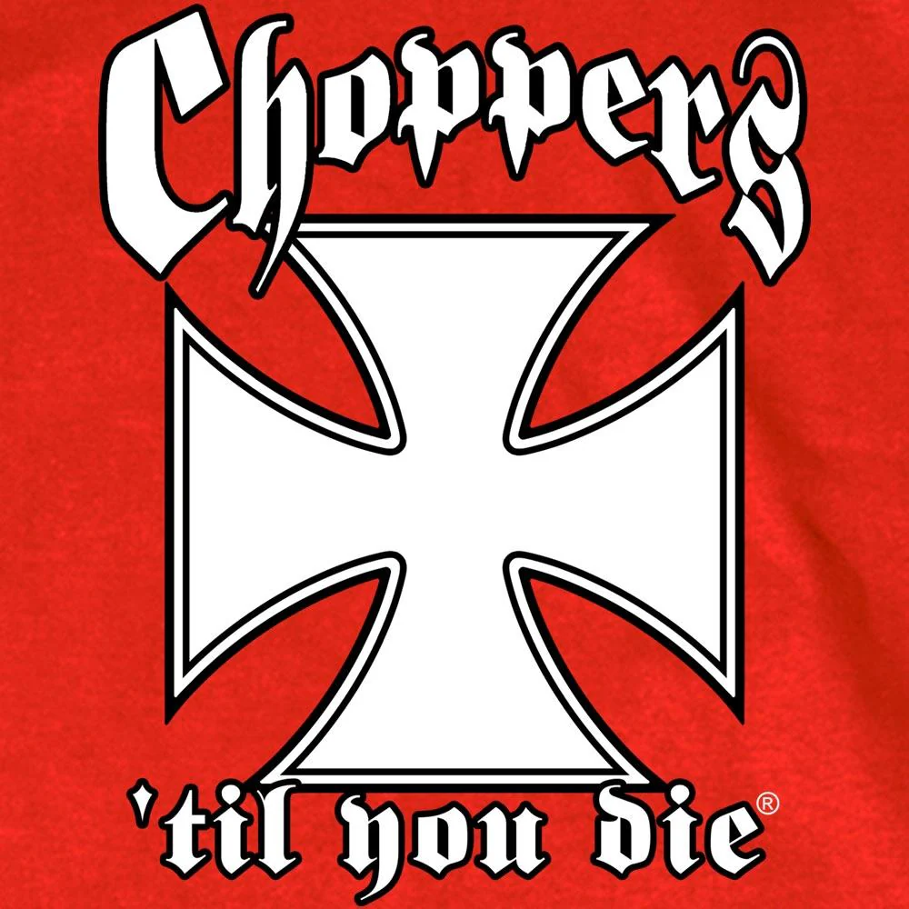 Hot Leathers GMS1456 Mens Classic Chopper's 'Til You Die Classic Red T-shirt - Image 2