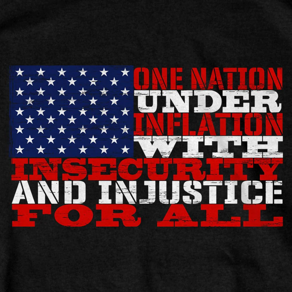 Hot Leathers GMS1531 Men's Black 'One Nation Under Inflation' T-Shirt - Image 2