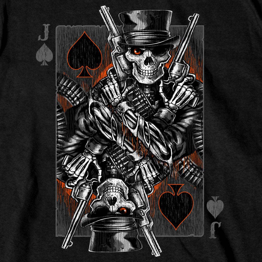 Hot Leathers GMS1534 Men’s Black Gambler Short Sleeve T-Shirt - Image 2