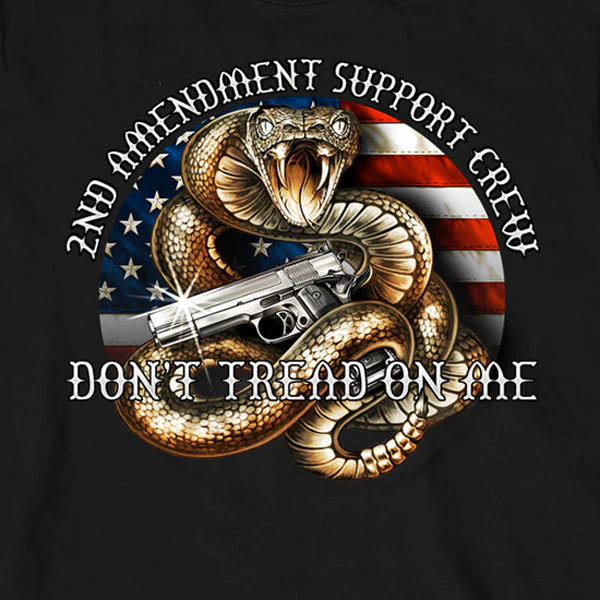 Hot Leathers GMS2371 Men’s ‘2nd Amendment' Long Sleeve Black Shirt - Image 3