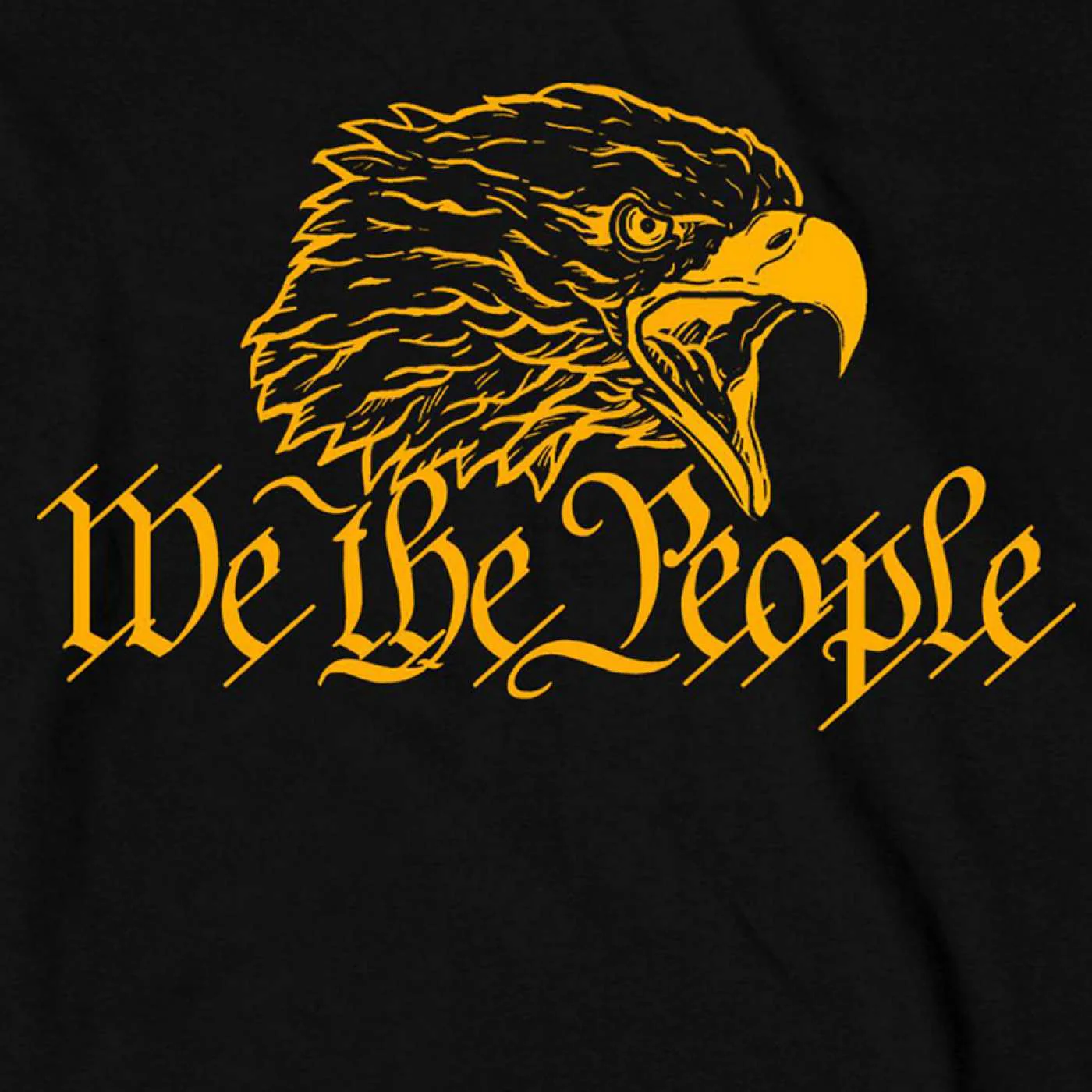 Hot Leathers GMS2485 Men's Long Sleeve We The People Eagle Black Shirt - Image 2