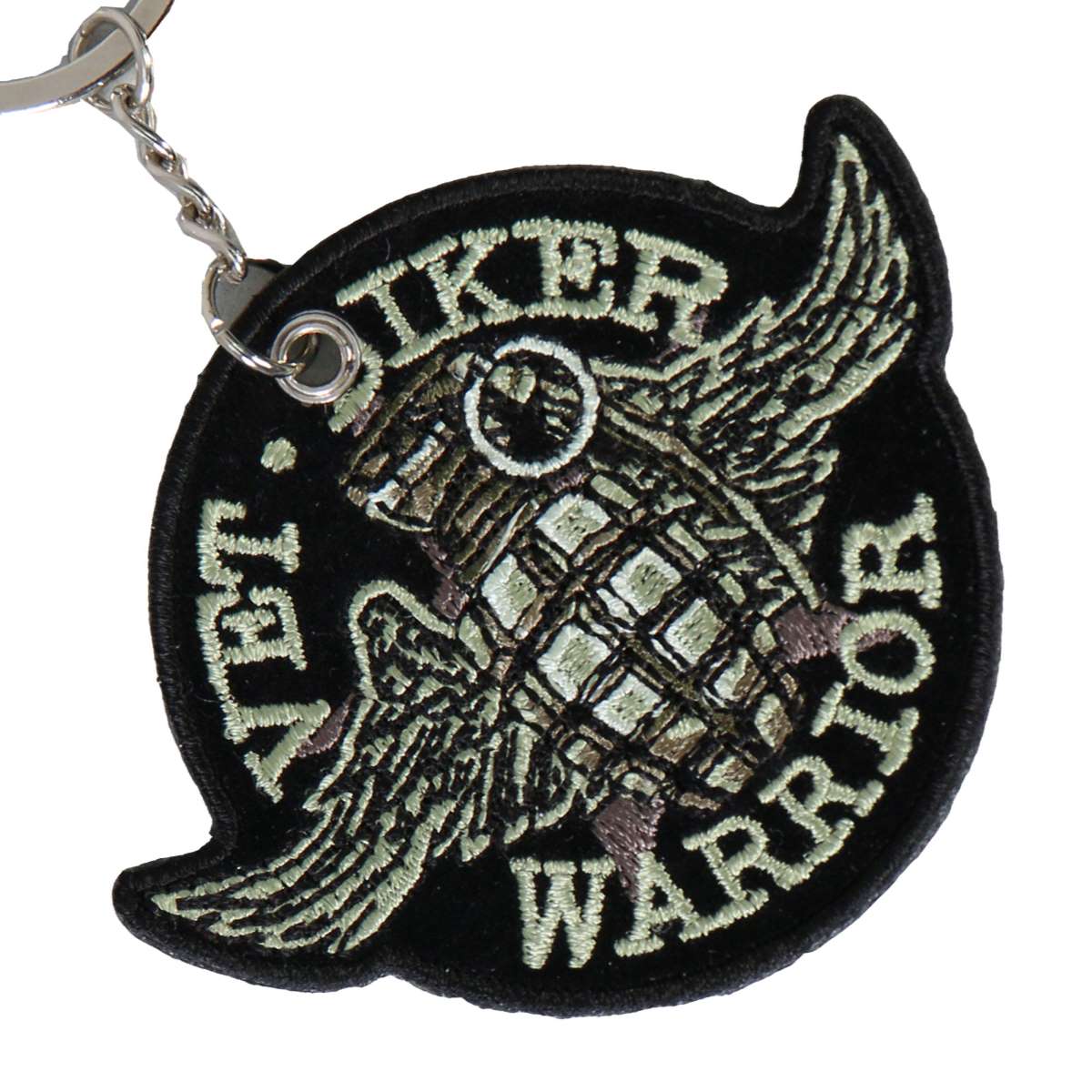 Hot Leathers Grenade Embroidered Key Chain KCH1016 - Image 2