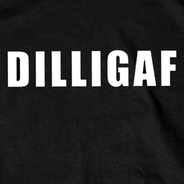 Hot Leathers GSB217 Men’s ‘DILLIGAF’ Black Short Sleeve T-Shirt - Image 3