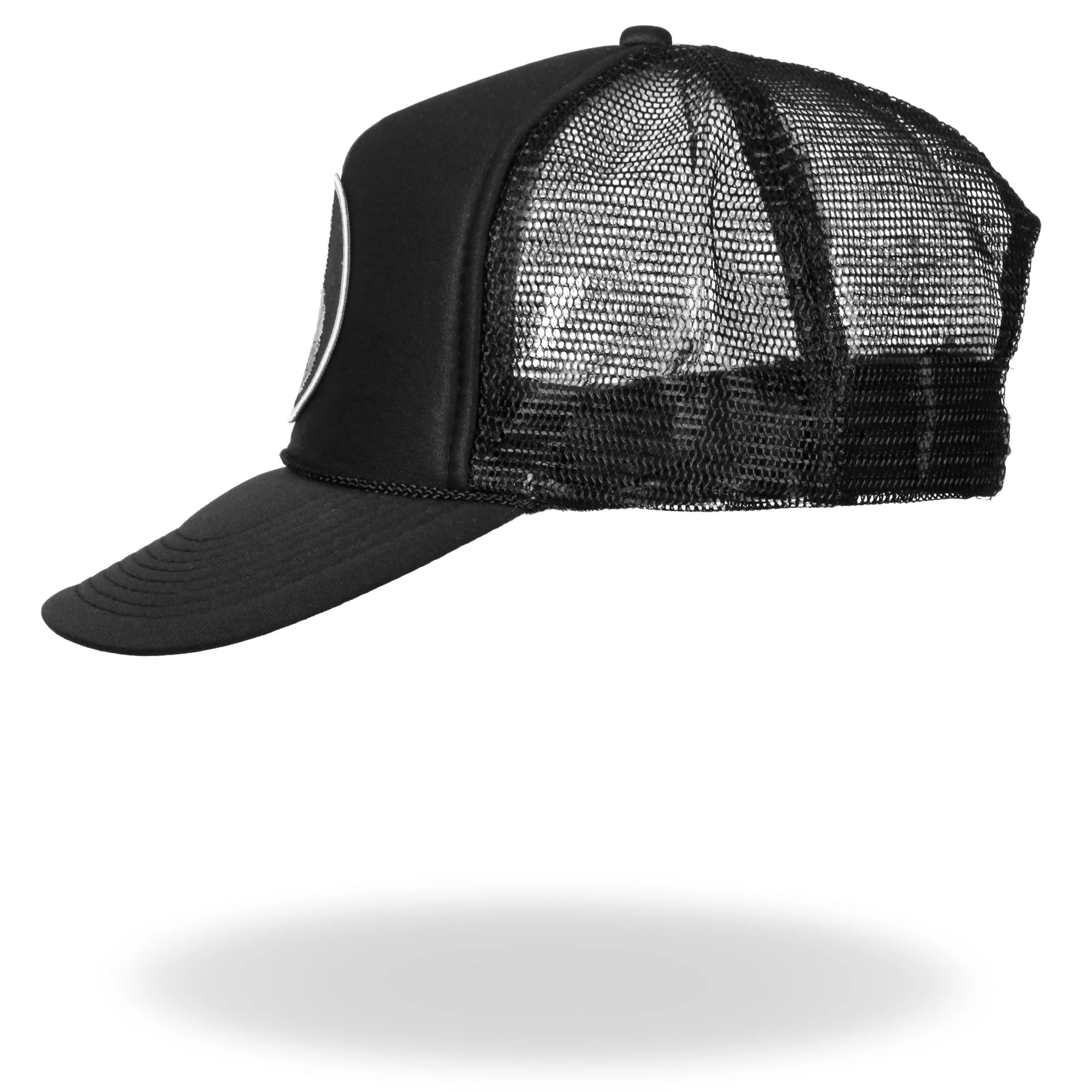 Hot Leathers GSH1004 Middle Finger Black Trucker Hat - Image 3