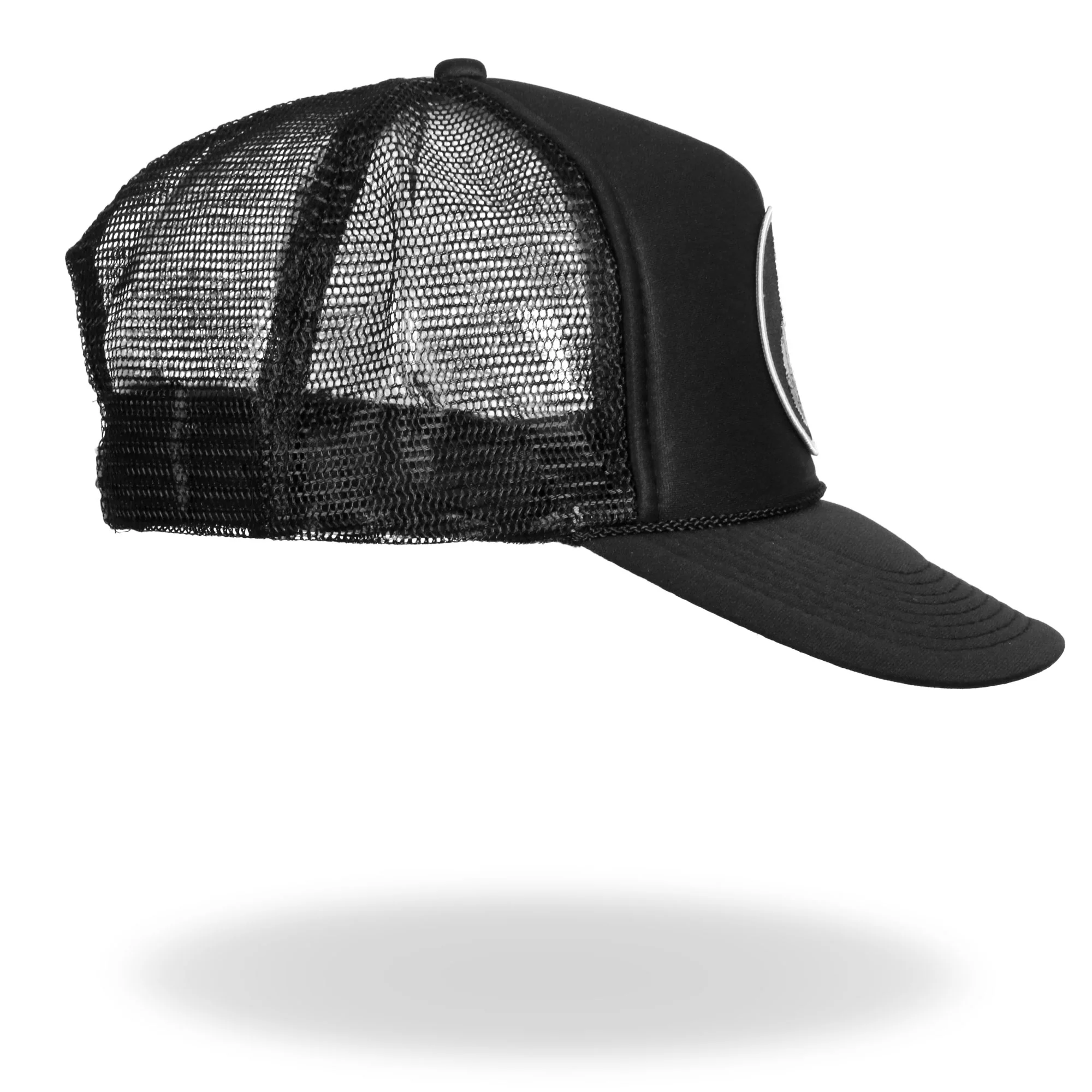Hot Leathers GSH1004 Middle Finger Black Trucker Hat - Image 6