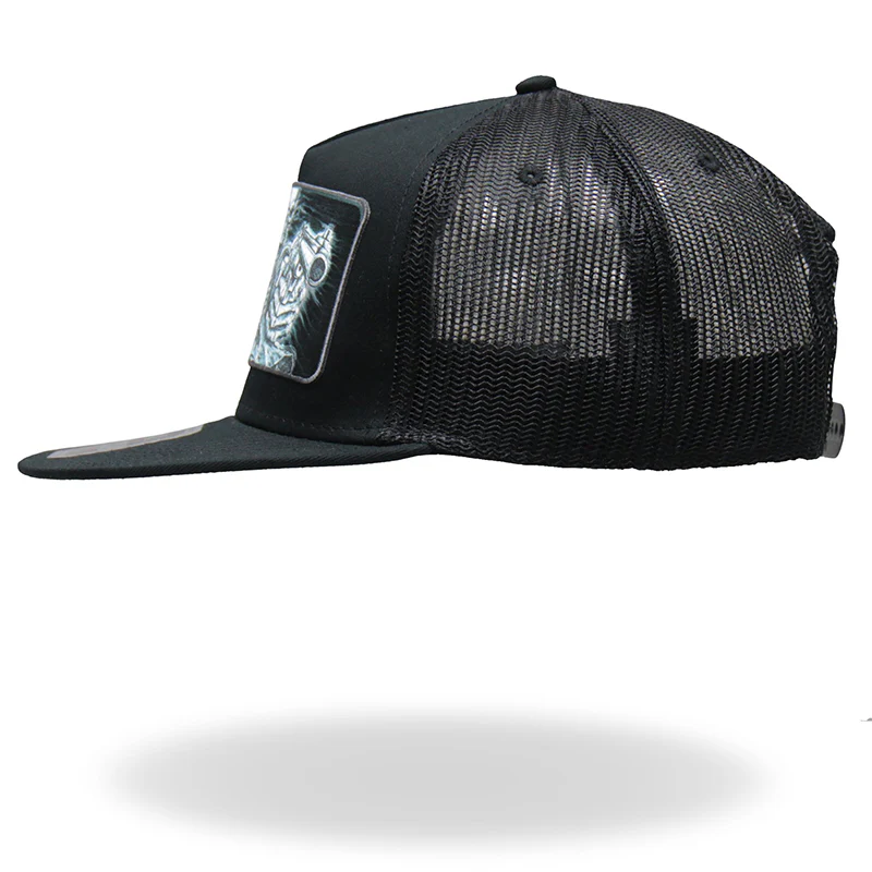 Hot Leathers GSH1019 Black ‘Assassin Rider’ Snap Back Hat - Image 3