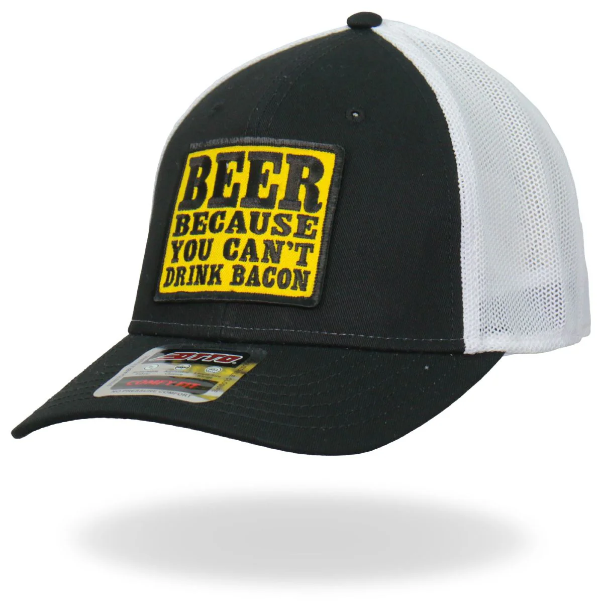 Hot Leathers GSH1024 Can't Drink Bacon Trucker Hat - Image 2