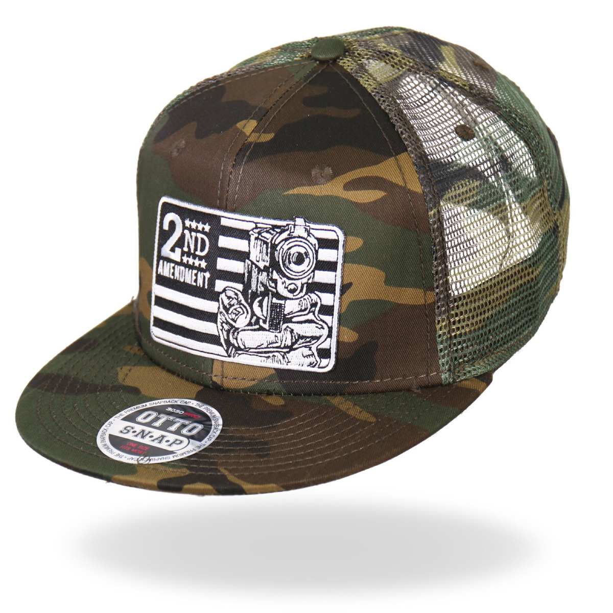 Hot Leathers GSH2001 2nd Amendment Snap Back Camo Hat - Image 2