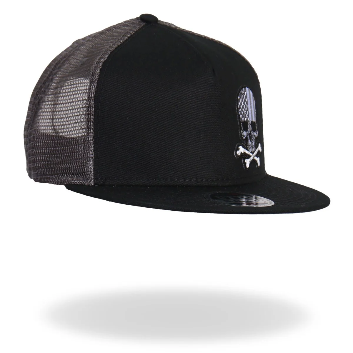 Hot Leathers GSH2004 Flag Skull Snap Back Ball Hat - Image 6
