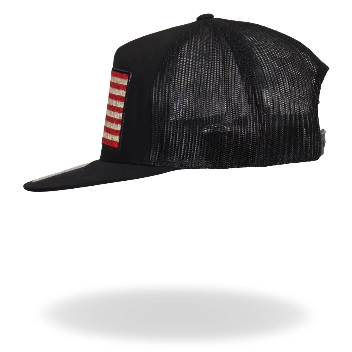 Hot Leathers GSH2005 Vintage American Flag All Black Snap Back Hat - Image 3