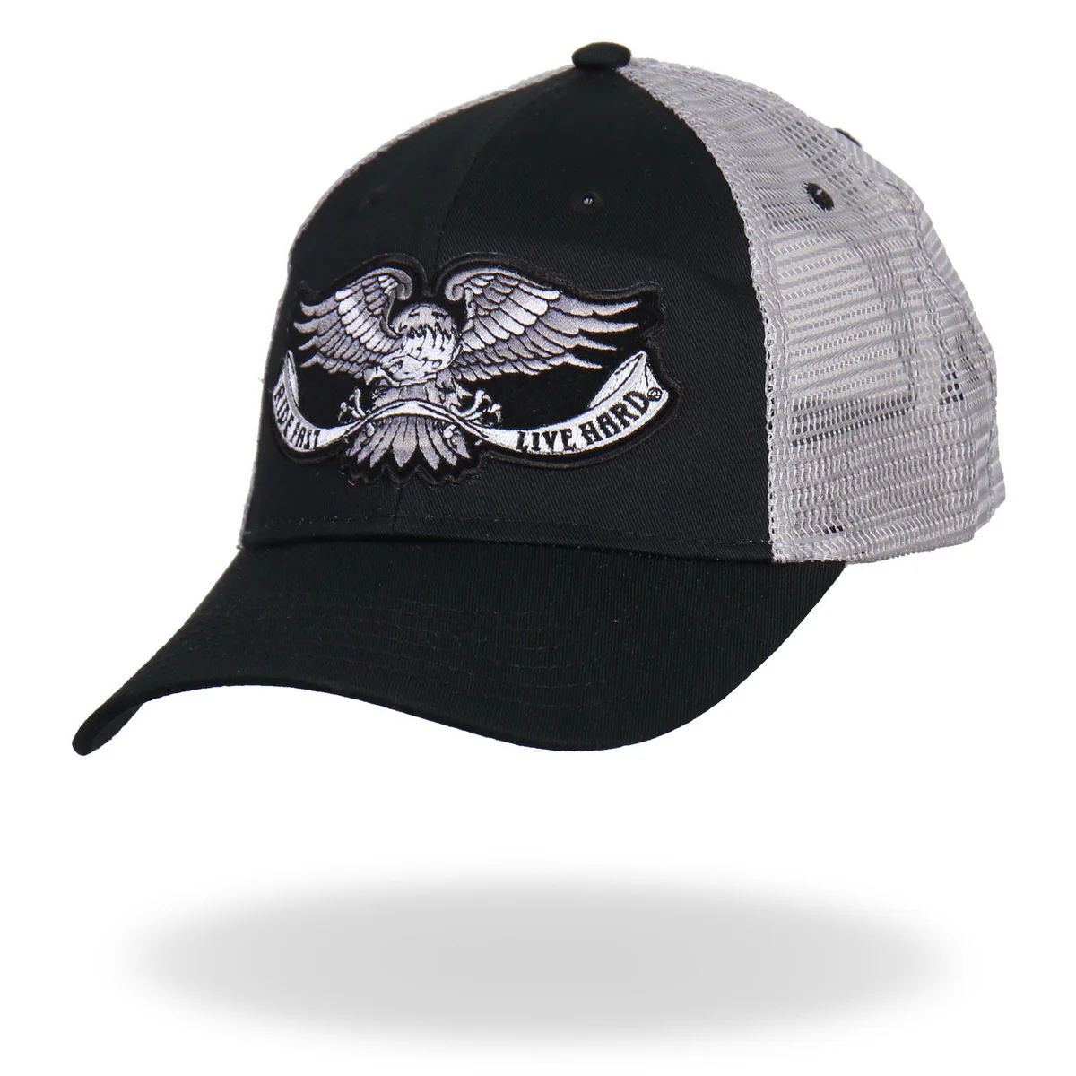 Hot Leathers GSH2006 Eagle Tattoo Trucker Black and Grey Hat - Image 3