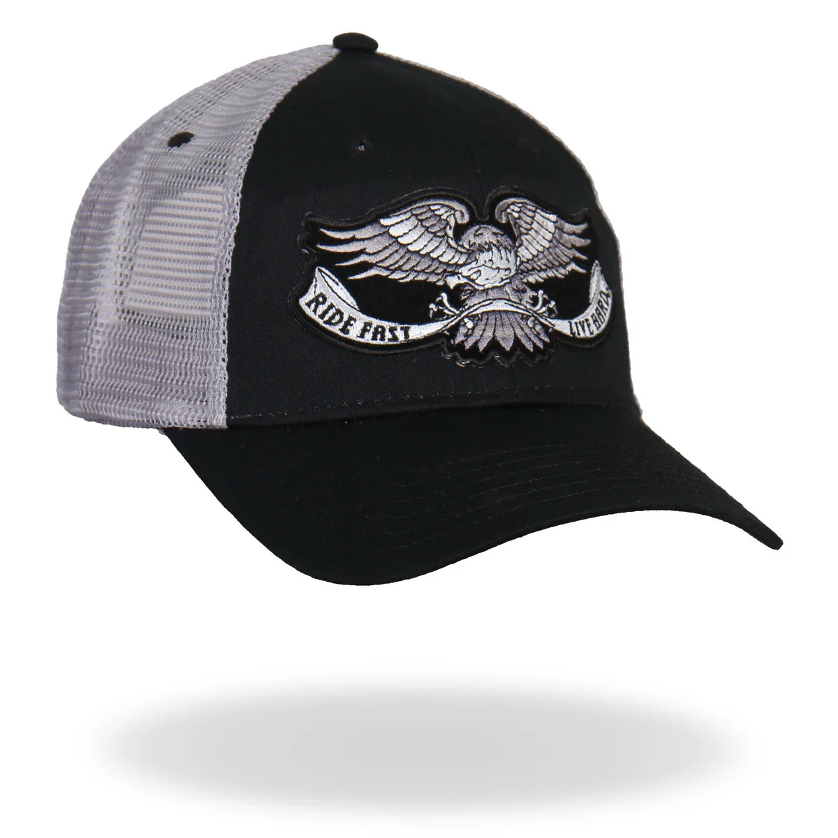 Hot Leathers GSH2006 Eagle Tattoo Trucker Black and Grey Hat - Image 4