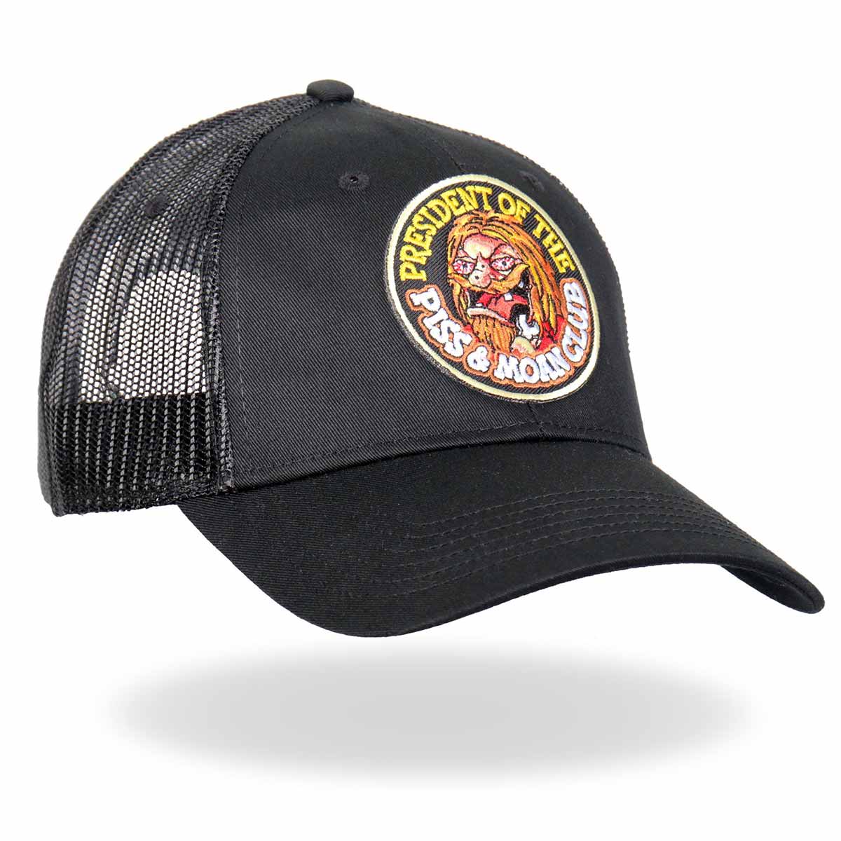 Hot Leathers GSH2008 Piss and Moan Club Black Snapback Hat - Image 6