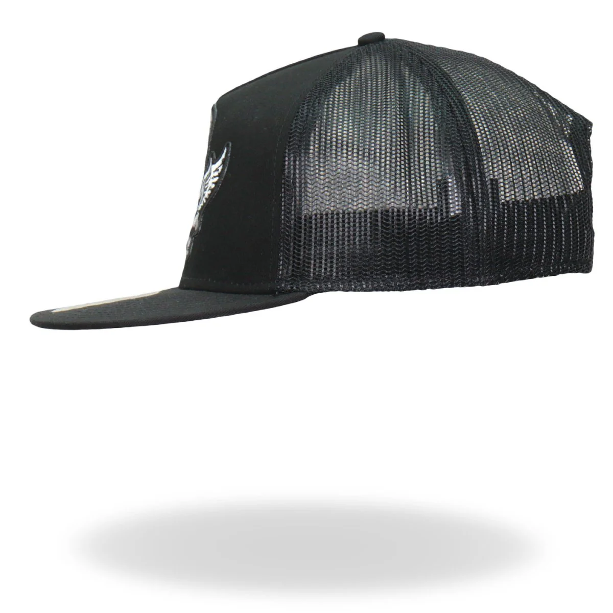 Hot Leathers GSH2017 Skull Bones Wings Snapback Hat - Image 3