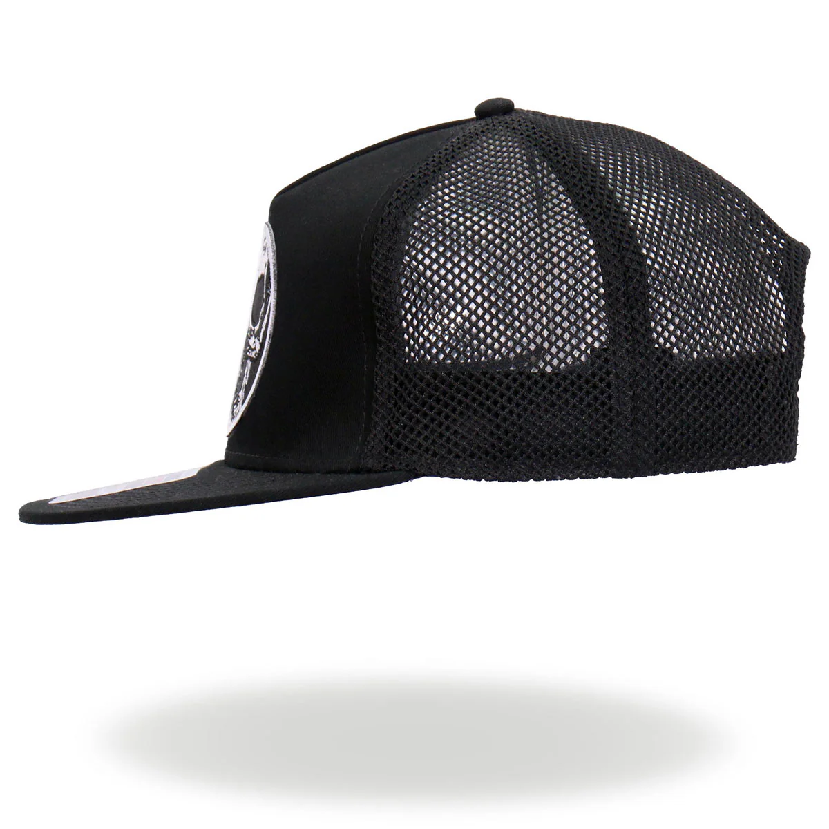 Hot Leathers GSH2023 Black Circle Skull Snapback Hat - Image 5