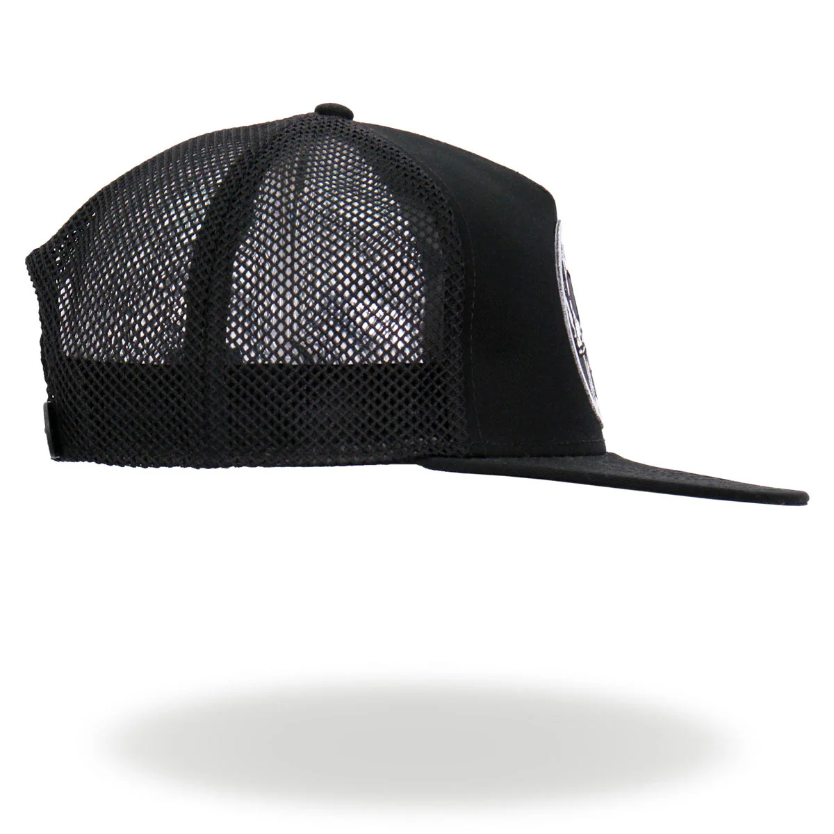Hot Leathers GSH2023 Black Circle Skull Snapback Hat - Image 6